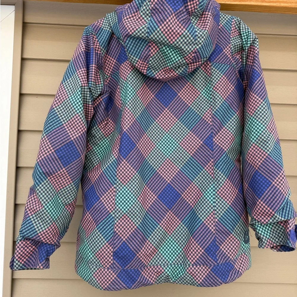 Burton Kids Plaid Ski/Snowboard Jacket - Blue, Pink, and Green - Picture 4 of 4